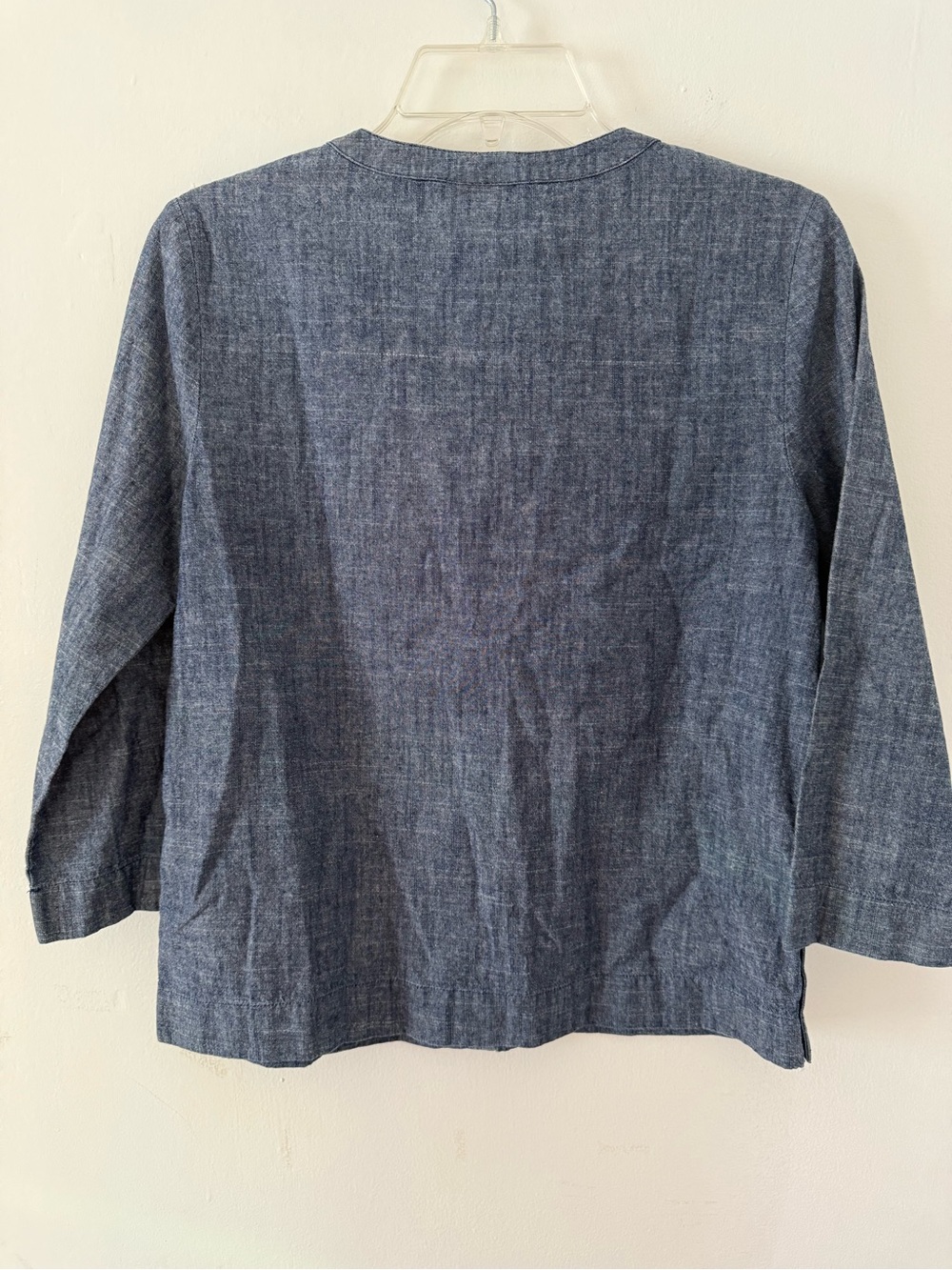Kate Spade Saturdays Chambray Split Neck Tunic Top in Denim Blue - Picture 4 of 5
